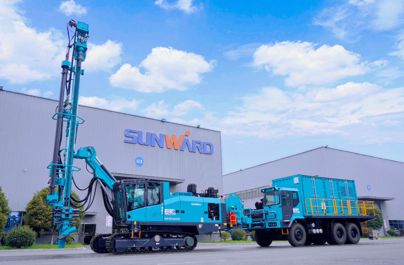 山河智能SWDE165EB电动潜孔钻机重磅下线，开启绿色钻爆新时代